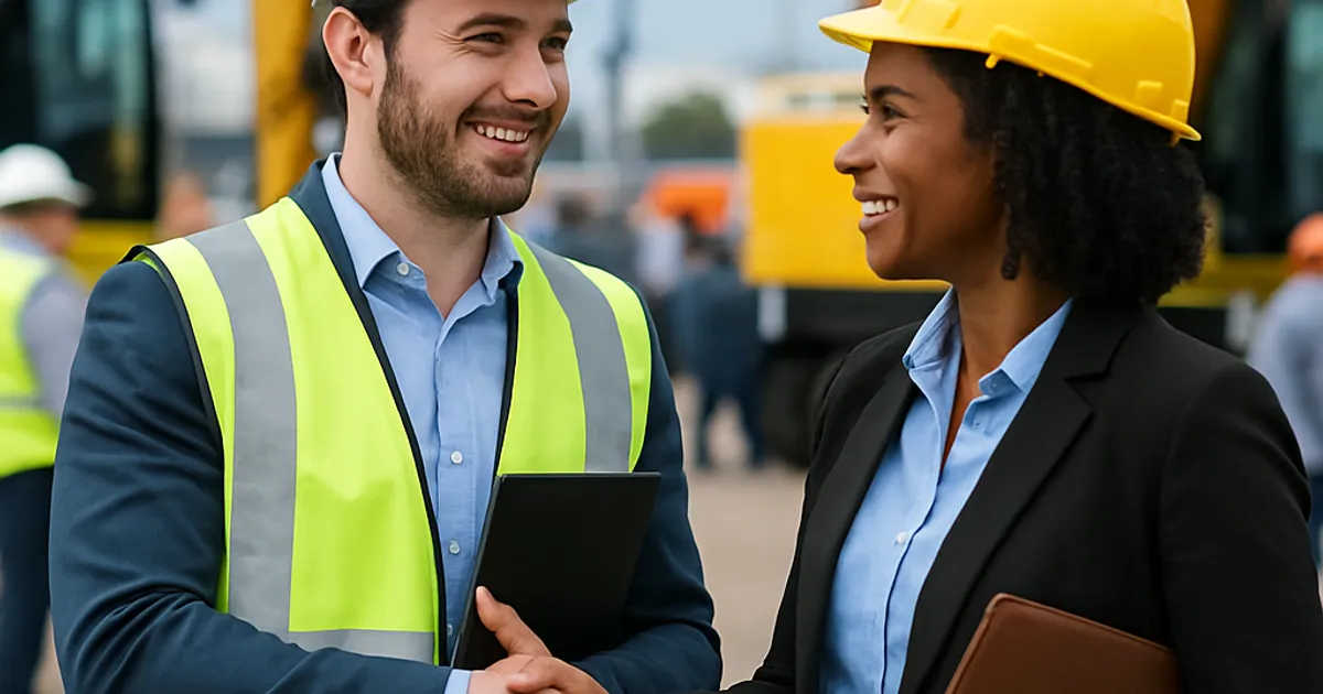 How to Network at Construction Expos to Land Dirt Contracts - DirtMatch blog hero image about earthwork and construction
