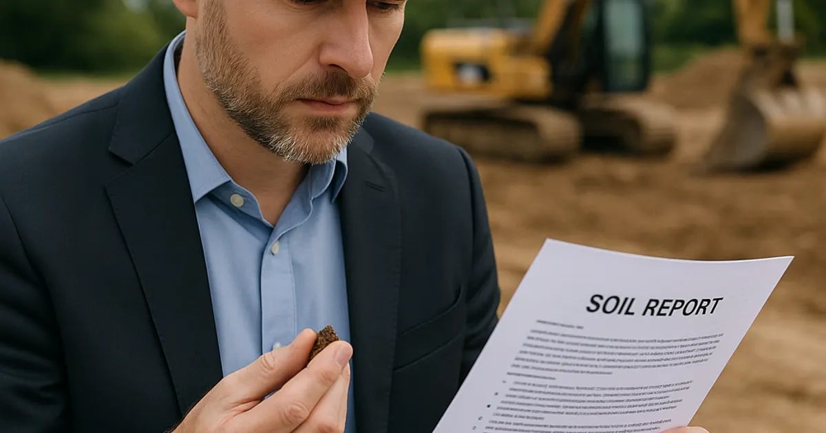 How to Read a Soil Report Before Breaking Ground - DirtMatch blog hero image about earthwork and construction