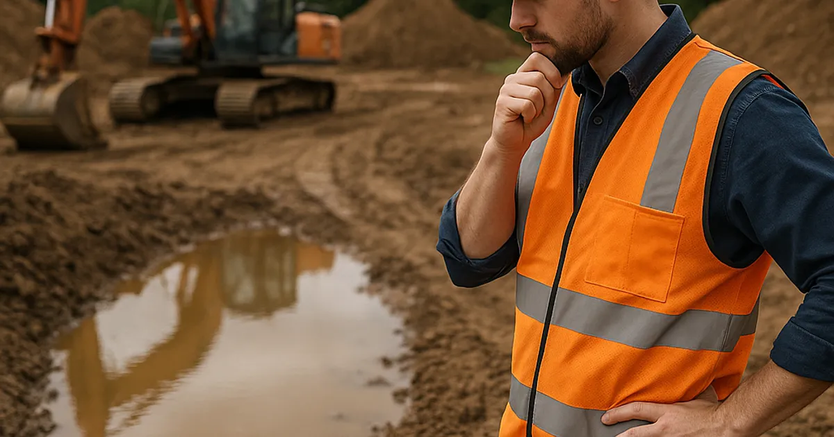 How to Spot Jobsite Drainage Problems Before You Grade - DirtMatch blog hero image about earthwork and construction