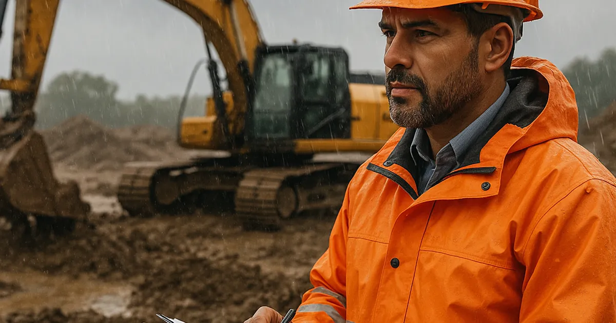 Rainy Season Earthwork: How to Keep Projects Moving - DirtMatch blog hero image about earthwork and construction