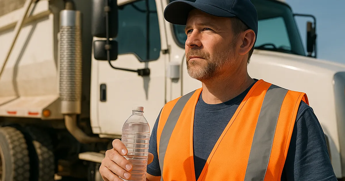 Summer Hydration and Heat Plan for Dump Truck Fleets - DirtMatch blog hero image about earthwork and construction